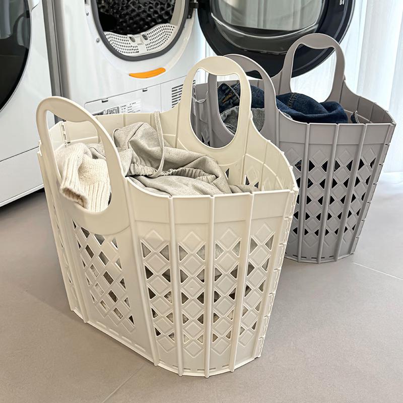 JINGRUIXIANG Foldable Plastic Laundry and Toy Storage Basket