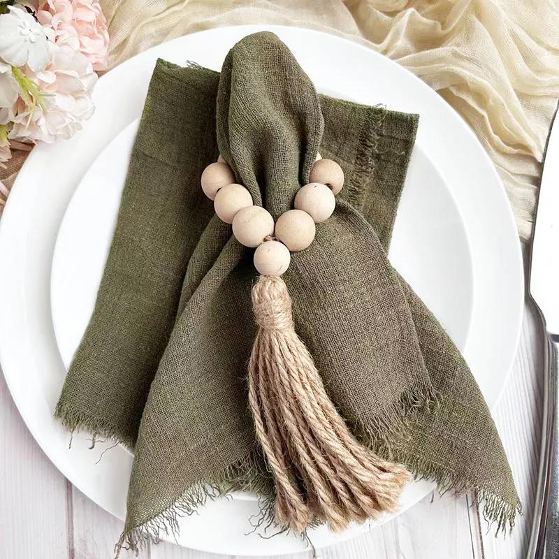 50PCS Wholesale Gauze Cotton Napkin 32x32cm Baby Blue Tea Towel Reusable Wedding Party Christmas Table Decor Burrs Napkins