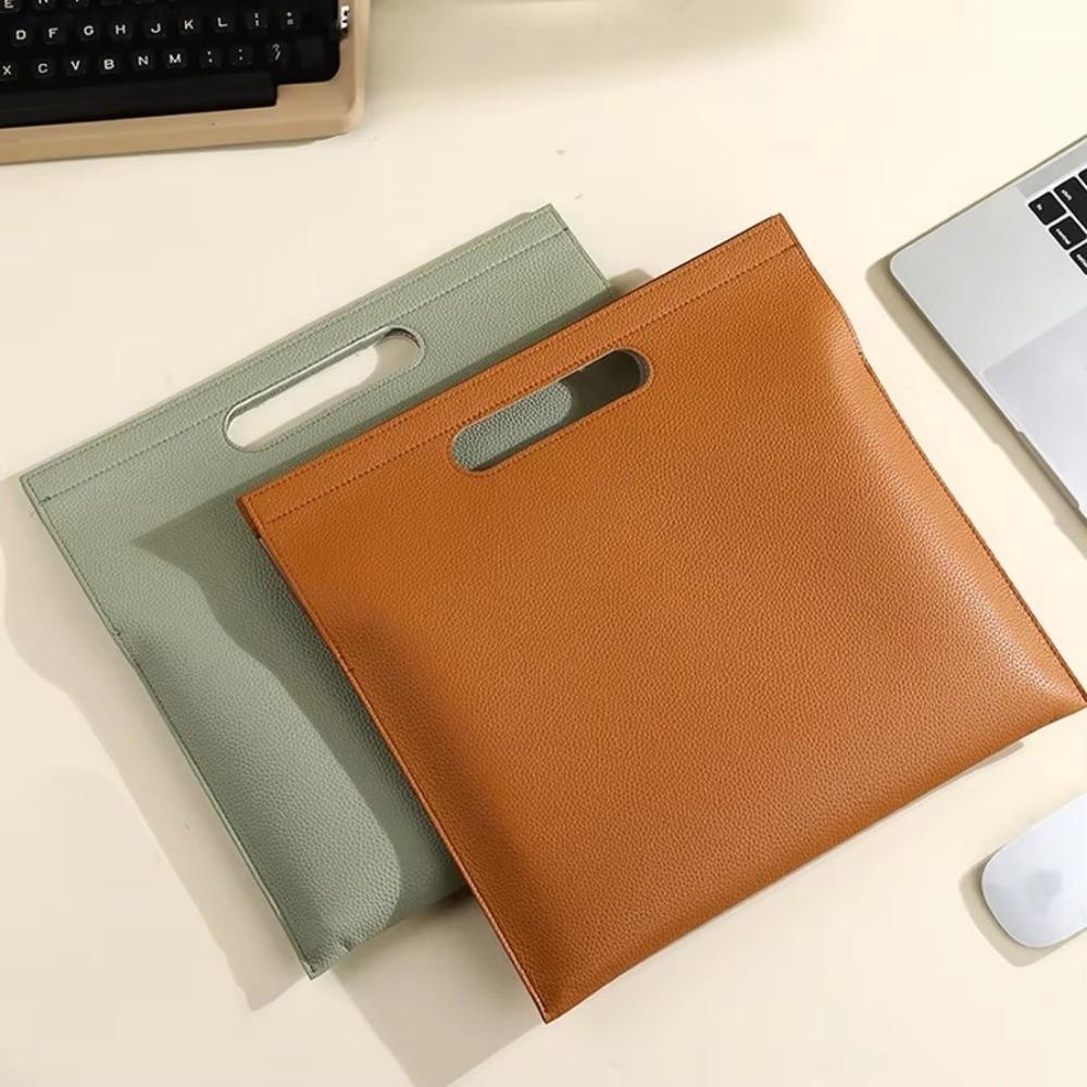 A4 Business File Holder PU Leather Tablet Bag Luxury Document Bag  Office Organizer