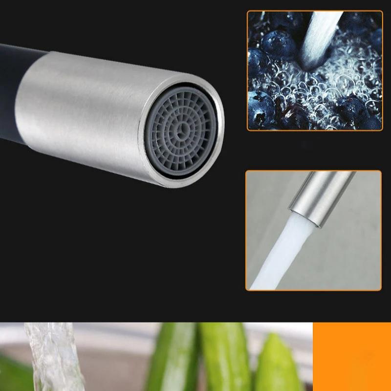 Colorful Tube Silicone Kitchen Sink Faucet Universal Single Cold Water Tap 360Degree Rotating Flexible Hose Basin Tap Deck Mount