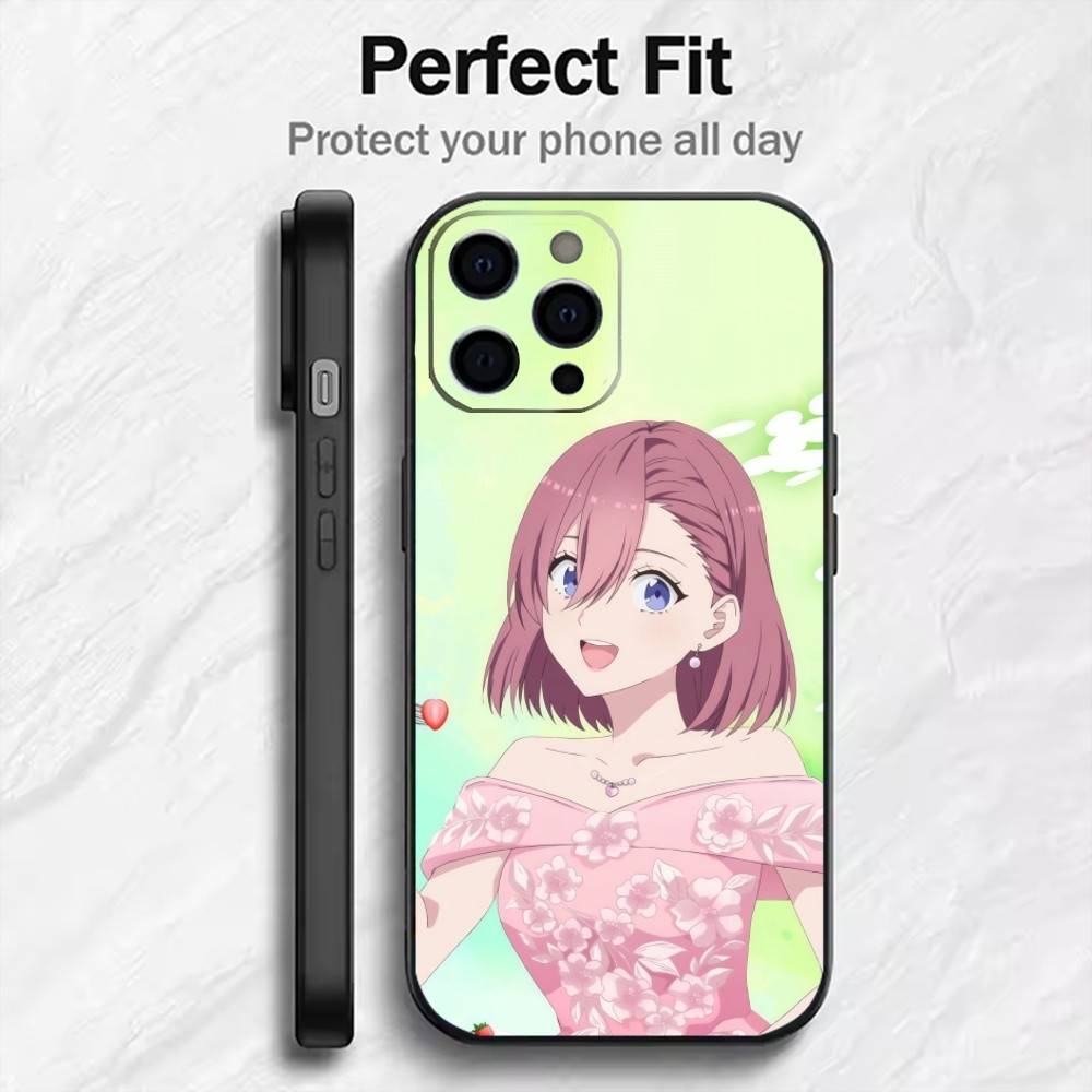 2.5D S-Seduction Anime R-Ririsa AmanoS Phone Case For iPhone17,16,15,14,13,12 Plus,Max Soft Silicone Black Cover iPhone14Pro