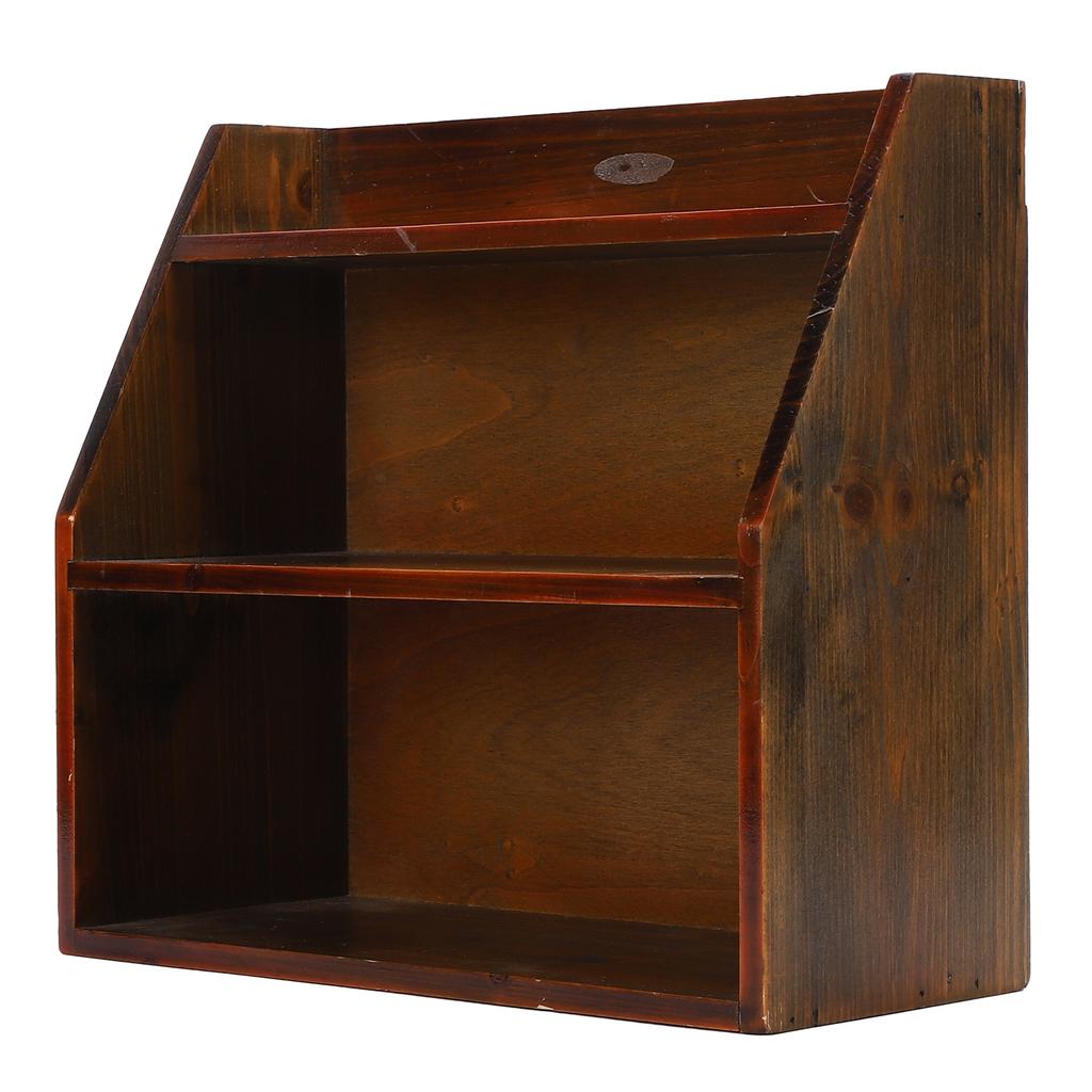 Wooden Wall Mounted Display Shelf Rack 3 Tier Vintage Display Shelf for Tea Set Cup Trinket Collectibles Succulents