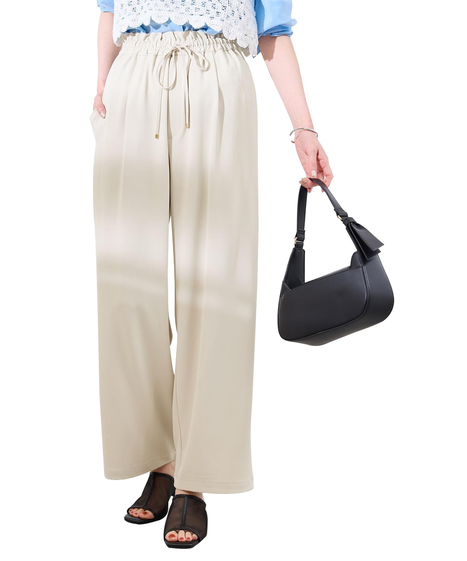 Rope Picnic in 3 Stephanie Jogger Easy Wide Pants GDS15090 Beige Sub 40 [Available sizes] Women s (28) бежевый
