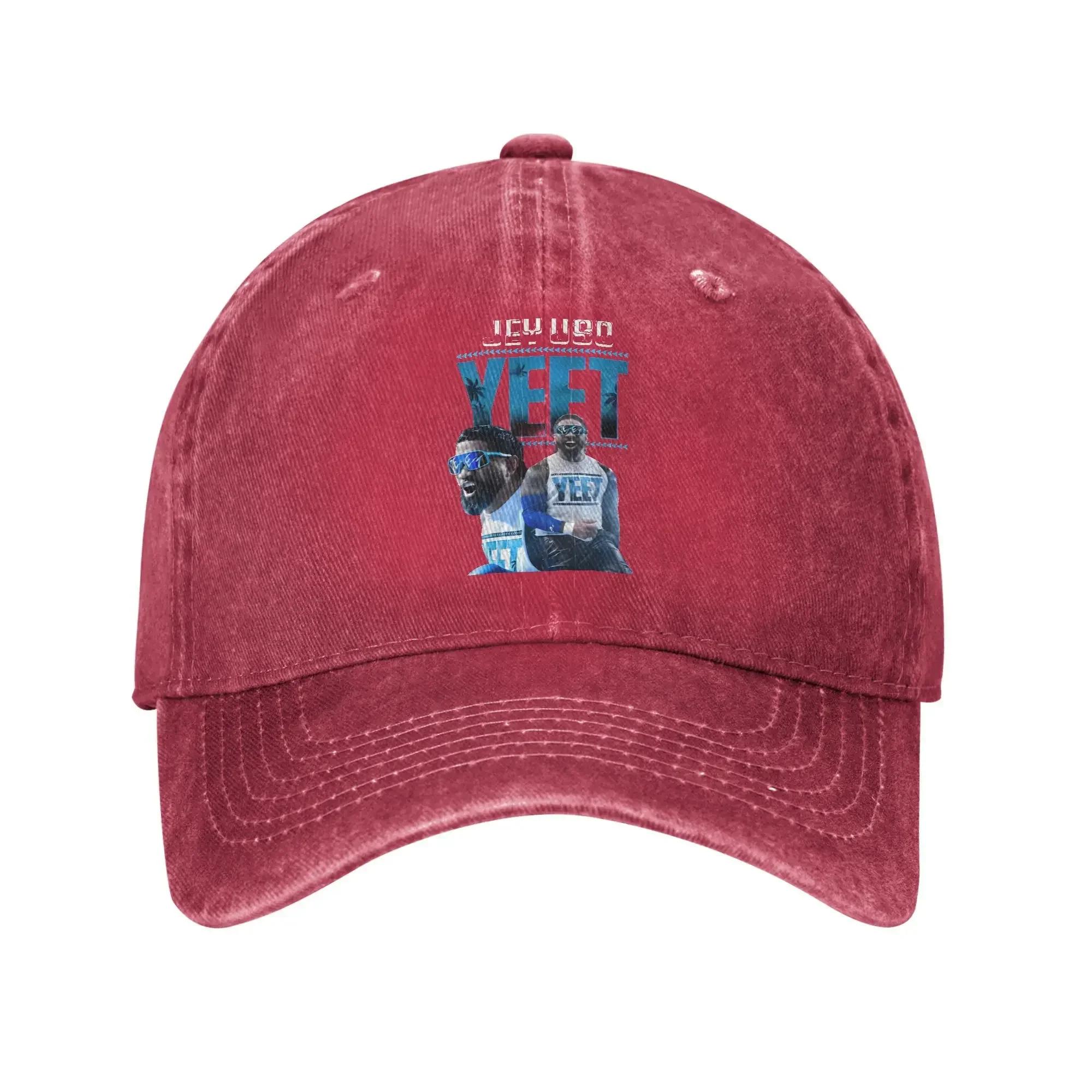 

WoUnisex WoWoUnisex Jey Uso Yeet Caps Accessories Baseball Cap Retro Oversized Gym Trucker Hats Adjustable ZM038 as shown