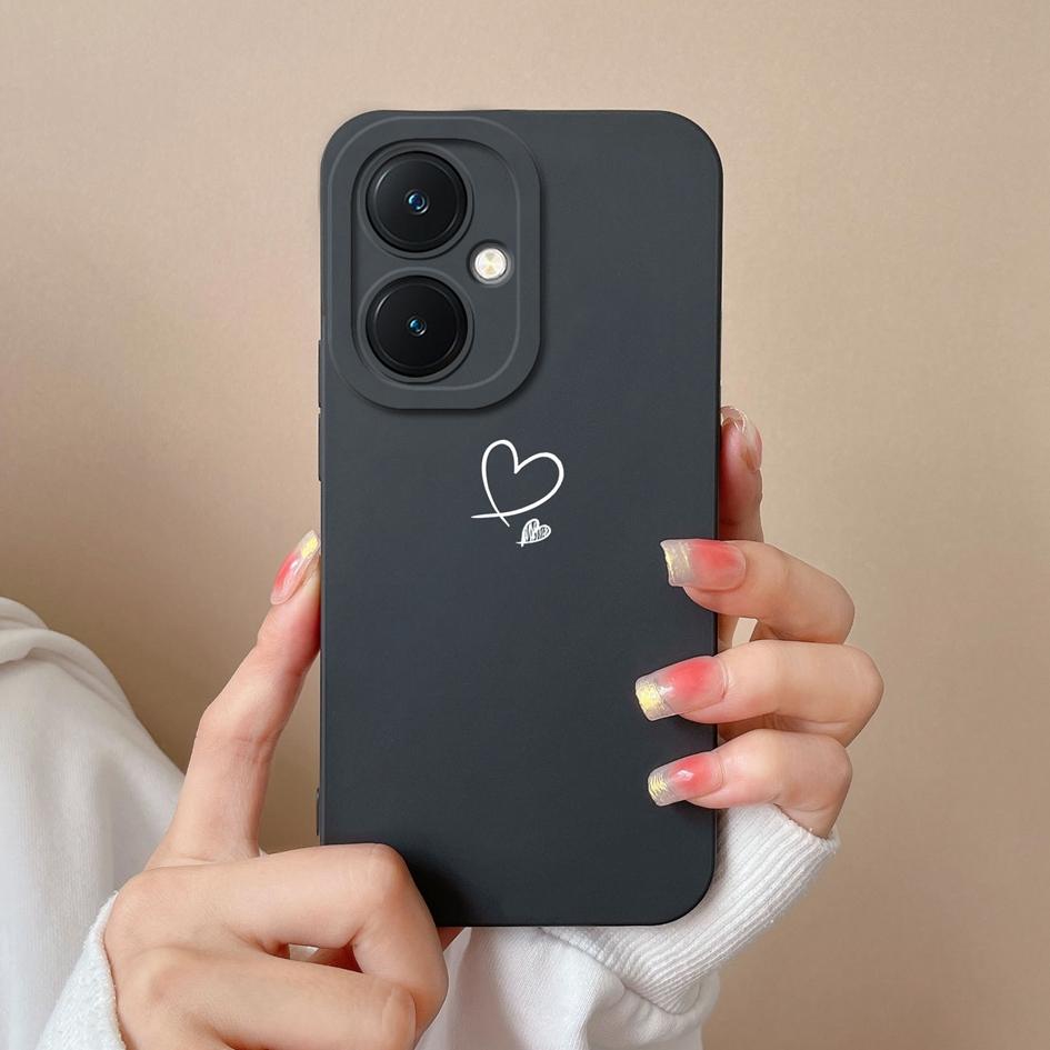Case For Vivo Y36 Y27 Y78+ V29 Lite Y17S X90 Pro Pretty Heart Protective Phone Cover Camera Protection Soft Silicone Housing For Vivo Bumper Case