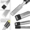 4 Piece Wood Chisel Set for Woodworking CR-V Steel Beveled Edge Blade Durable PVC High Impact Handle Wood Chisel Hand Tool