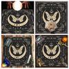 Tarot Card Tablecloth Altars Cloth Moon/Butterfly/Flower Tablecloth Astrology Divinations Non-Slip Mat Tapestry Decors