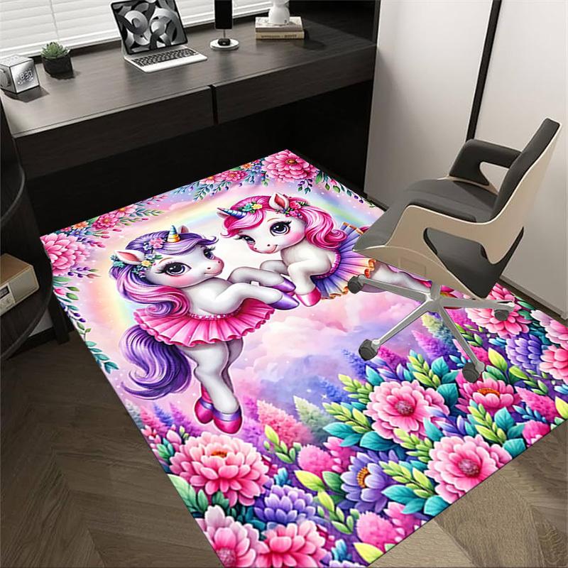 

1PC Unicorn Non-Slip Floor Carpet Compatible for Office&Living Room&Bedroom&Dining room - Soft & Pattern, Vibrant Colors-H0394 60cm by 90cm