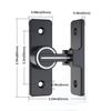 A84E-Barn Door Lock Hardware, 90 Degree Heavy Duty Gate Latches Flip Latch Safety Door Bolt Latch Lock 2 Pack