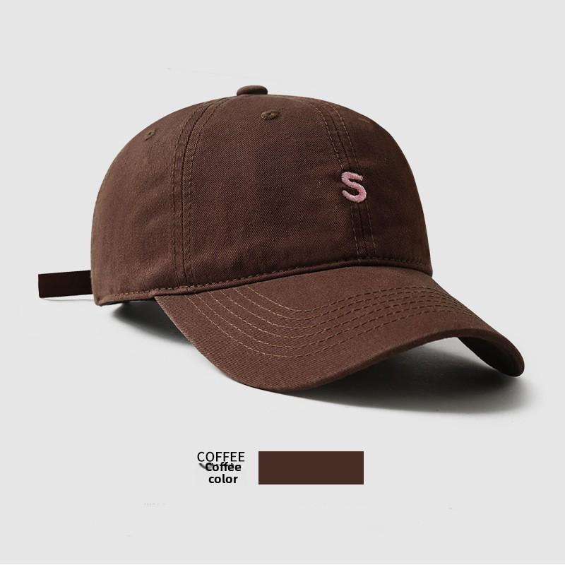 Simple Baseball Hat With Solid Color And Letter Embroidery Design Daily For