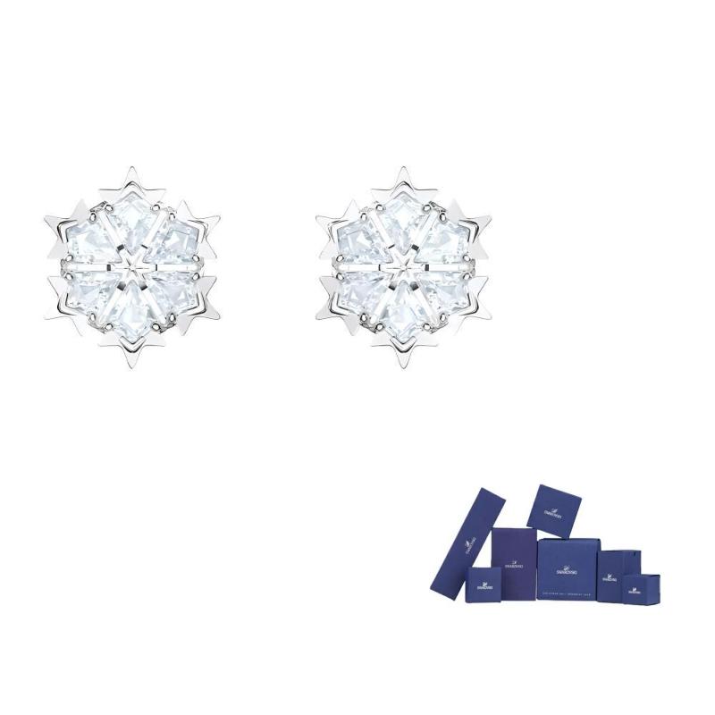 Swarovski Magic Rhodium plated Earrings Womens White Original brand box белый