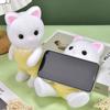 21cm Forêts Familles Animal Membres Mobiles Figurine Support de Téléphone Support Ornement Mignon Chambre Bureau Décoration Pour Cadeau d'Anniversaire