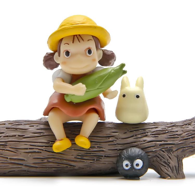 Mein Nachbar Totoro mit Mais Mädchen Katze Mini Modell Ornament Für Geburtstage Und Feiertage