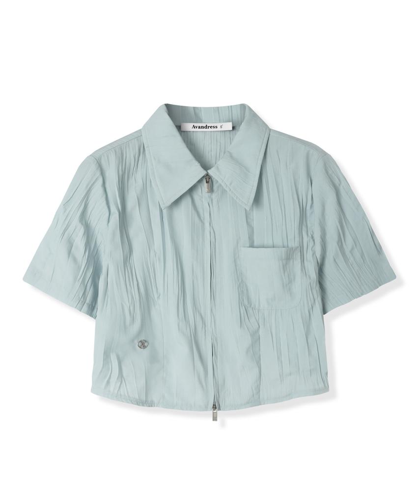 AVANDRESS Mini Femi Pleats Shirts Zip-Up - 3Col