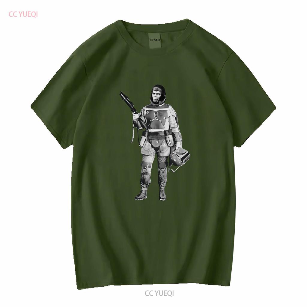 BOBA APE FETT T Shirt MASH UP Planet Mando Apes this is the way vintage Washed Soft homme Top For Everyday Wear Stylish Unisex