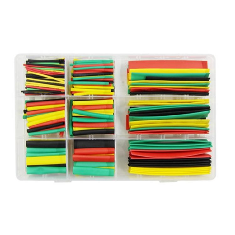Color Coded Heat Shrink Tubing Collection for Professional Electrical Repairs and Insulation With Portable Storage Case