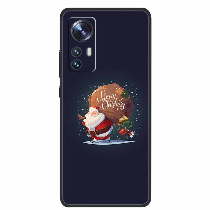 Christmas Cartoon Case For Xiaomi 12 Pro Case for Xiaomi Mi 12 Lite 12X 12S Ultra Silicone Soft TPU Cover for Xiaomi 12X Case