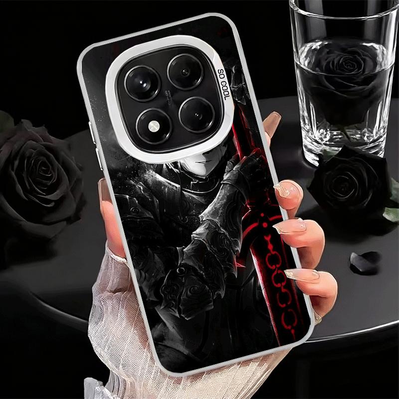 Étui de téléphone souple Fate Zero Stay Night Saber pour Xiaomi Redmi Note 13 14 15 Pro Plus 12S 12 11S 11 11T 10S 10 Housse antichoc Bac