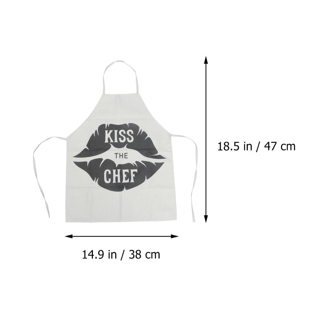 Fashion Kiss The Chef Pattern Cotton Linen Kitchen Cooking Aprons Double Seam Se Fashion Kiss The Chef Pattern Cotton Linen Kitchen Cooking Aprons Double Seam Se