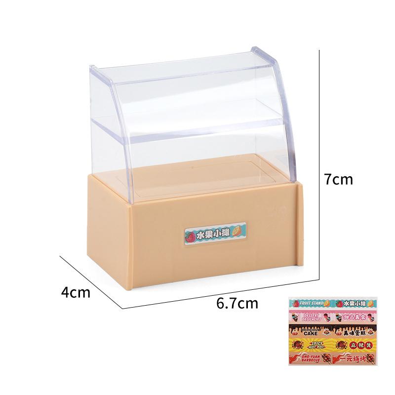 1/12 Dollhouse Mini Supermarket Convenience Store Display Rack Cabinet Model Dollhouse Micro Scene Ornament Kid Pretend Play Toy
