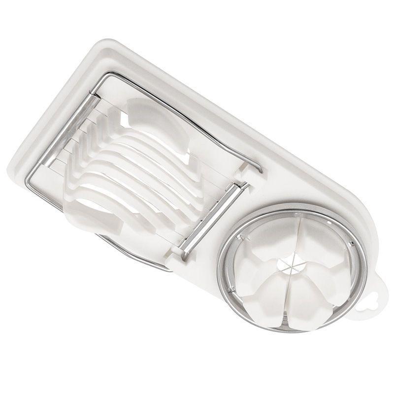 Multifunctional PP Base Egg Cutter 2 In 1 Stainless Steel Wire Pull Egg Cutter for Hanging High-quality Kitchen Accessory Tools