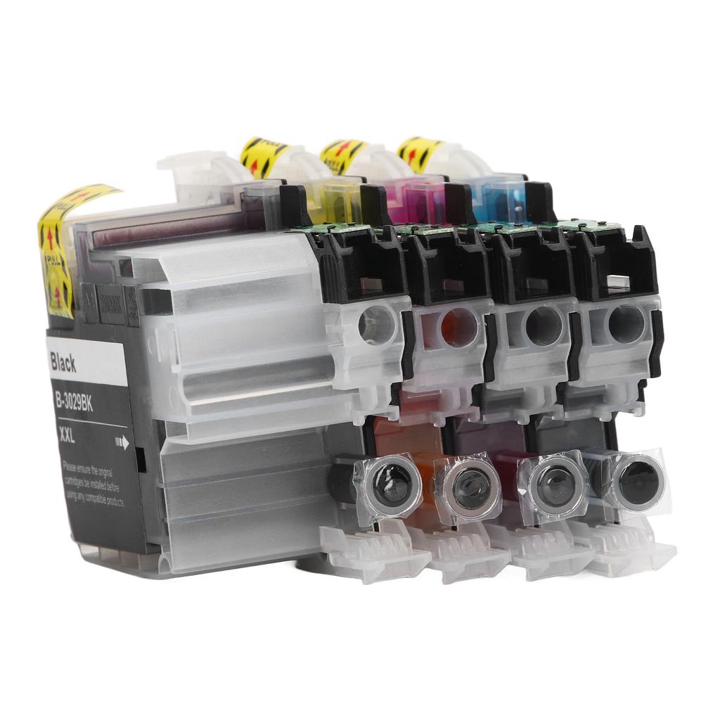 4 Stück Tintenpatrone BK C M Y Reibungslose Ausgabe Klarer Druck Druckpatrone mit Tinte für Drucker MFC J5830DW
