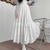 Women's Spring/Summer Lace-Trimmed Tiered Skirt, A-Line Skirt, Slimming Midi-Length Puffy Skirt