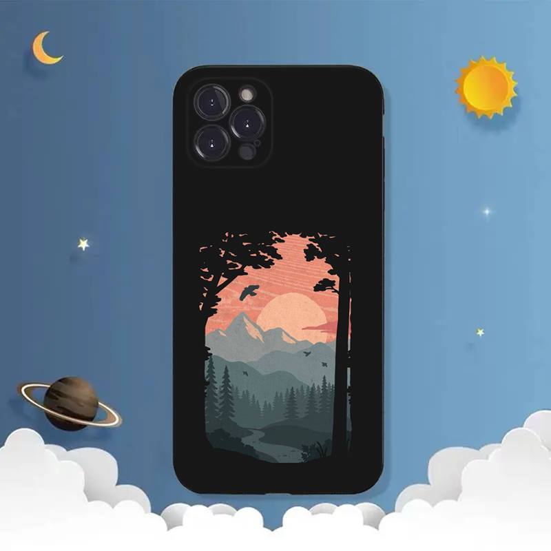 Landscape Phone Case For iPhone Samsung Galaxy Redmi Xiaomi Oppo OnePlus Note S A 7 8 9 10 11 12 13 14 20 21 22 23 53 54 Pro Max Plus Ultra TPU Soft
