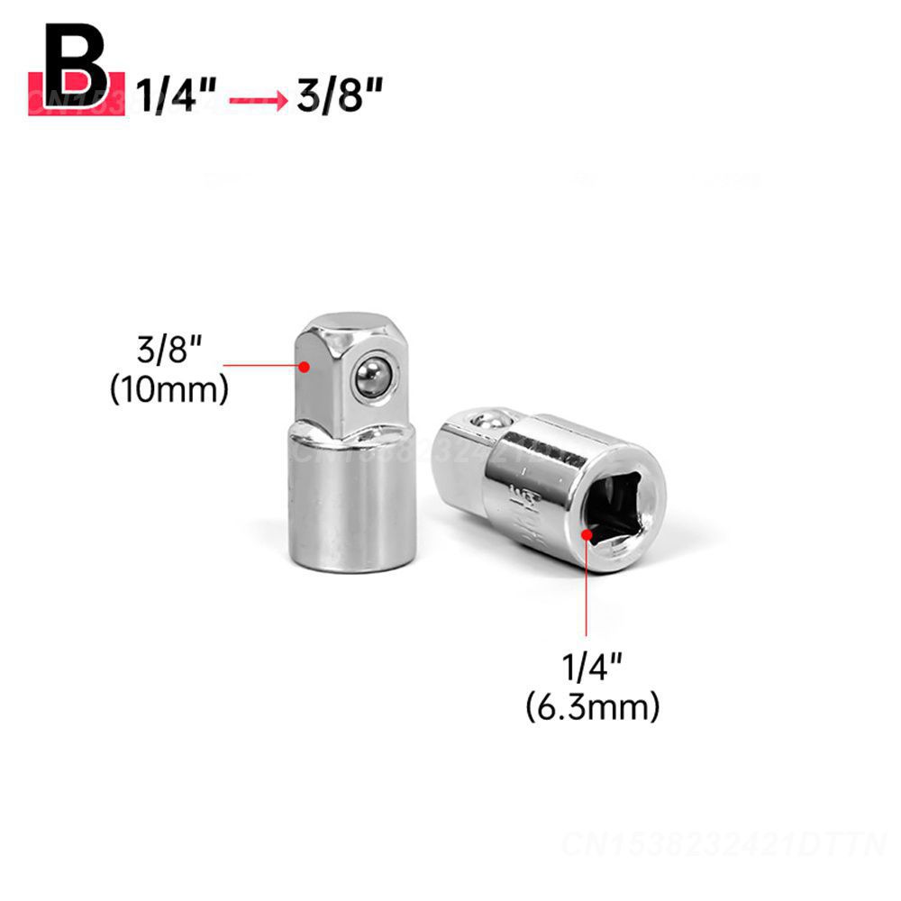 

1~4SETS Ratchet Wrench High-quality Chrome Vanadium Steel 1/2 To 3/8 To 1/4 Adapter Cr-v Steel Auto Repair Premium Quality