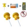 1/2PCS Piège à Fruits en Plastique Jaune pour Drosophiles Attrape-Mouches Contrôle des Ravageurs Insectes Pour Maison Ferme 6*6*2Cm