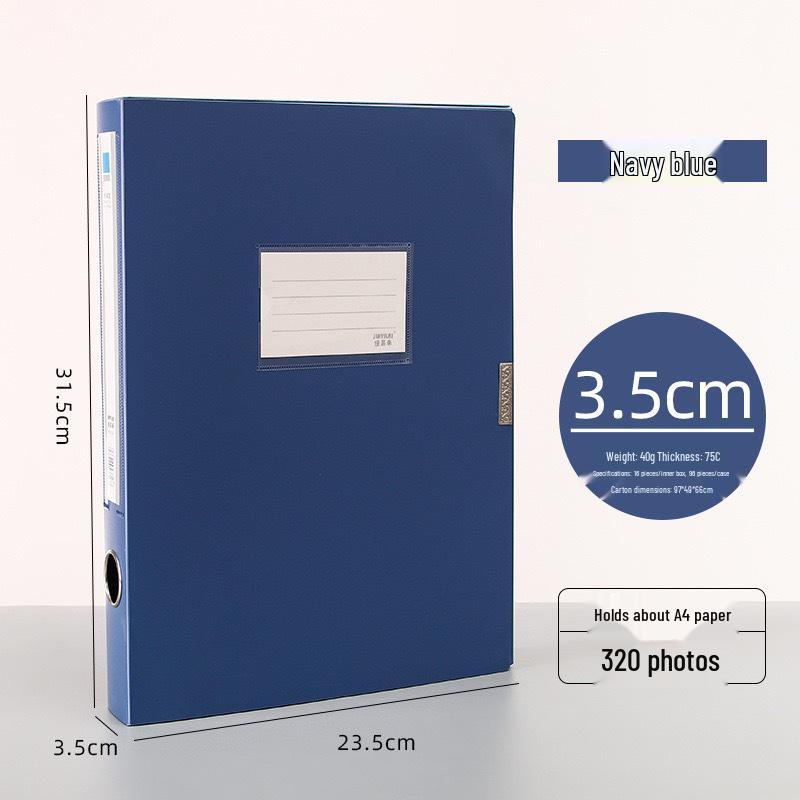 Scatola Portadocumenti A4 in Plastica Extra Spessa - Organizzatore di File da Ufficio