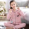 Girls Cotton Pajama Set Long Sleeve Hoodie Style Sleepwear Kids 8-14 Years Winter Home Wear