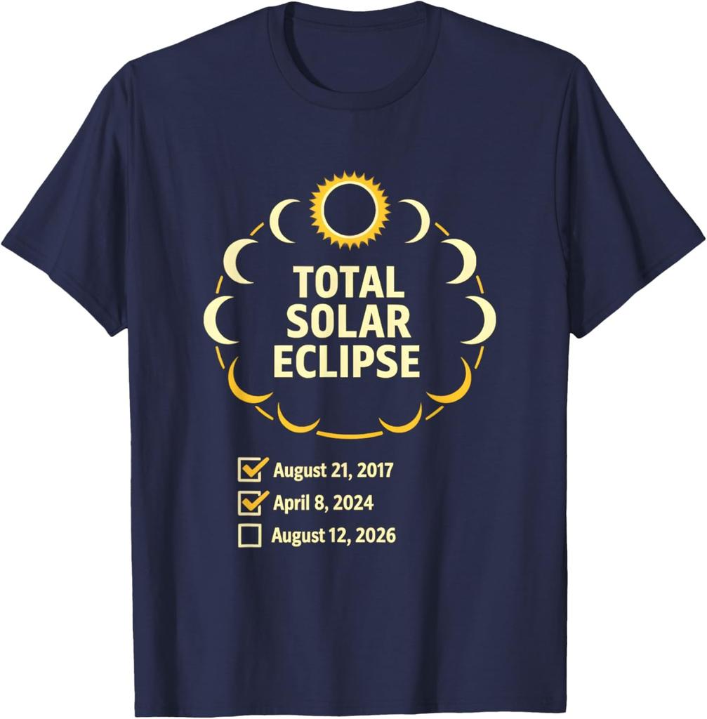 Eclissi Solare 2026 2024 2017 Eclissi Solare Totale T-Shirt Unisex