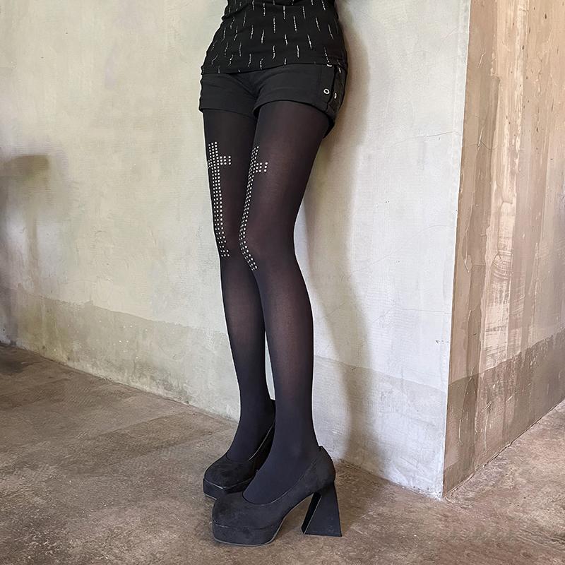 Y2K Black Velvet Tights Women 2026 Spring New Slim Stockings Pantyhose Super Elastic Leggings Women Pantyhose