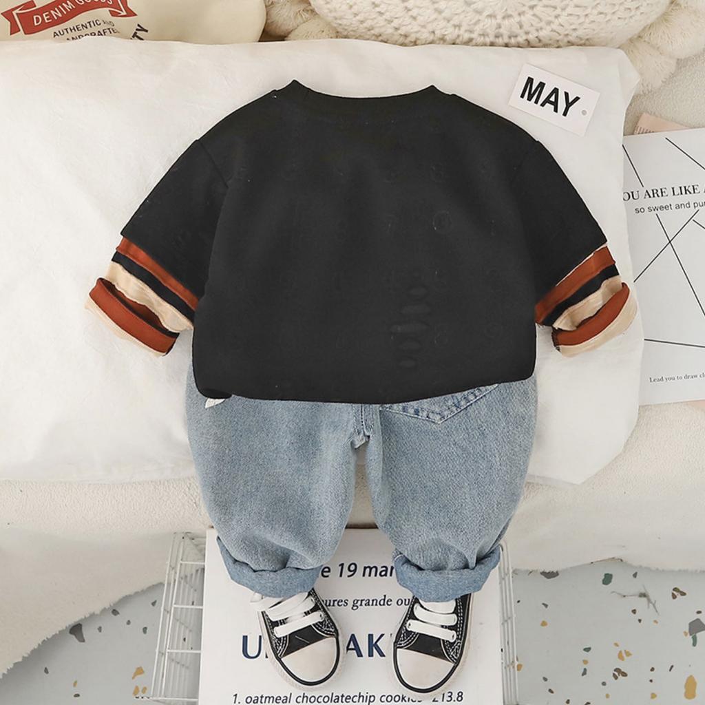 Uformelt langermet sett for barn, komfortable hverdagsantrekk