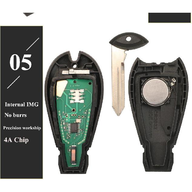 Jingyuqin Fobik GQ4-53T Afstandsbediening Autosleutel 433MHz PCF7961M 4A Chip voor Jeep Cherokee Sport KL 2014 2015 2016 2017 2018 2019 Fob