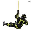 2D Christmas Firefighter Pendant Christmas Pendant Dwarf Car Pendant Statue Craft Party Accessories Decoration New Year 2025