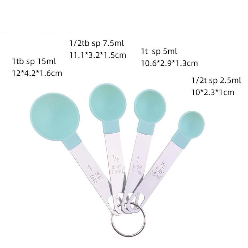 8pcs Multi Purpose Spoons Cup Measuring Tools Baking Accessories Stainless Steel Kitchen Gadgets