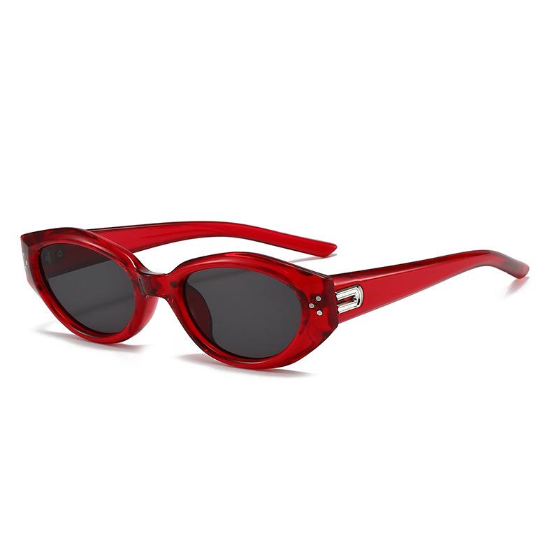 GM Women s Retro Cat Eye Sunglasses - Slim Face, Large Frame, Korean Style Plastic Teeth Style