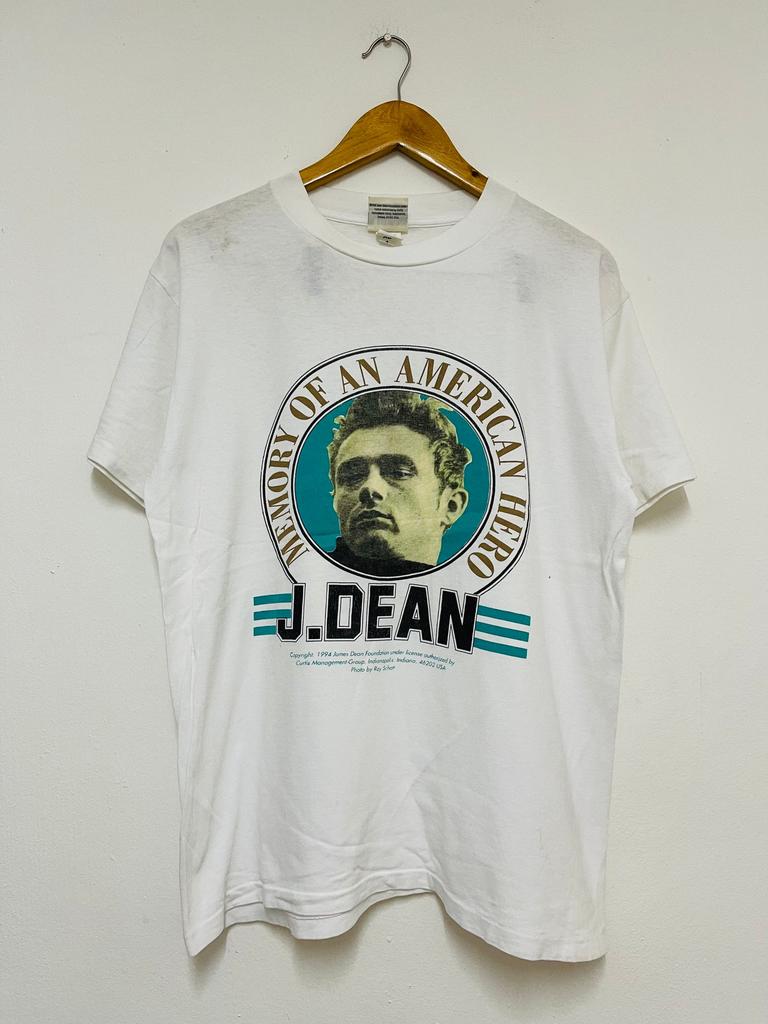 Vintage 90s James Dean 1994 American Actor T-Shirt / 90s Film Movie / 90s Promotional / 90s Hero Collection / 90s Streetwear / White