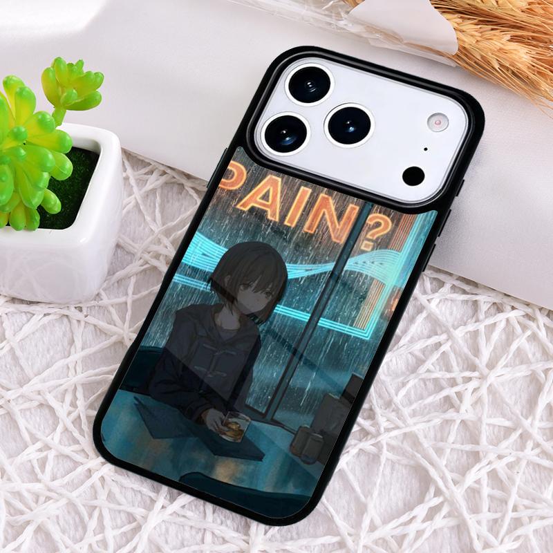 Sad Japanese Anime Shockproof Phone Case for iPhone 17 Air 16e 15 11 12 14 13 Pro Max Cover Coque