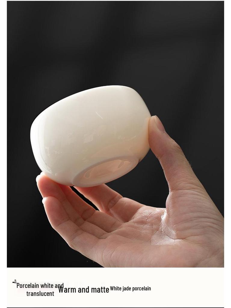 Dehua White Jade Porcelain High-End Personal Teacup