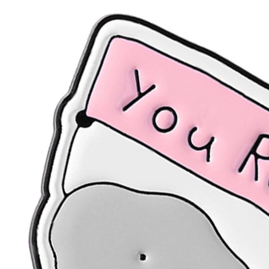 YOU ROCK Inspirational Cloud Brooch Zinc Alloy Lapel Badge Bag