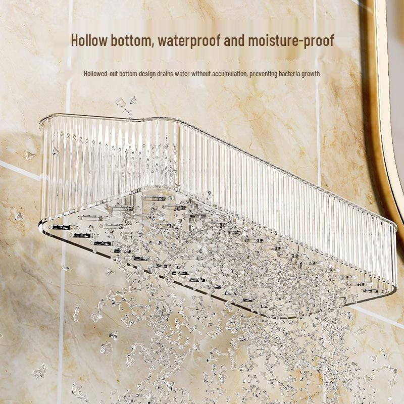 Elegant Wall-Mounted Bathroom Vanity Organizer Rack