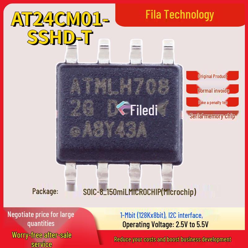 AT24CM01-SSHD-T EEPROM, ESOP-8 Package Serial Memory Chip - Embedded Components