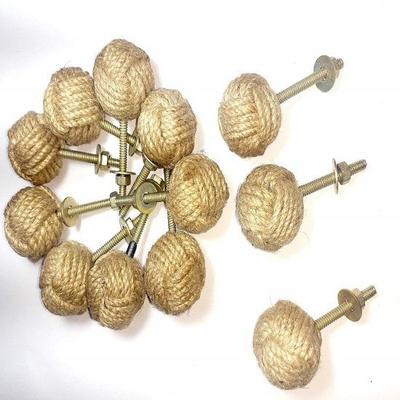 12 geknotete Türgriffe, nautische Schubladengriffe – Materialien: Schubladengriffe aus Juteseil