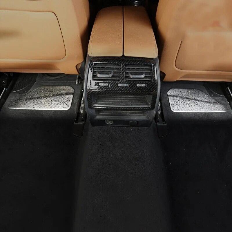 2PCS Car Under Seat Air Conditioning Outlet Dust Vent Cover Decoration Auto Interior Accessories For BMW 5 7 Series F10 G30 G11