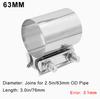1PCS Exhaust Pipe Clamp Butt Joint Band Clamp Connector SUS Sleeve Coupler for Car Exhaust System Connection Muffler Repair