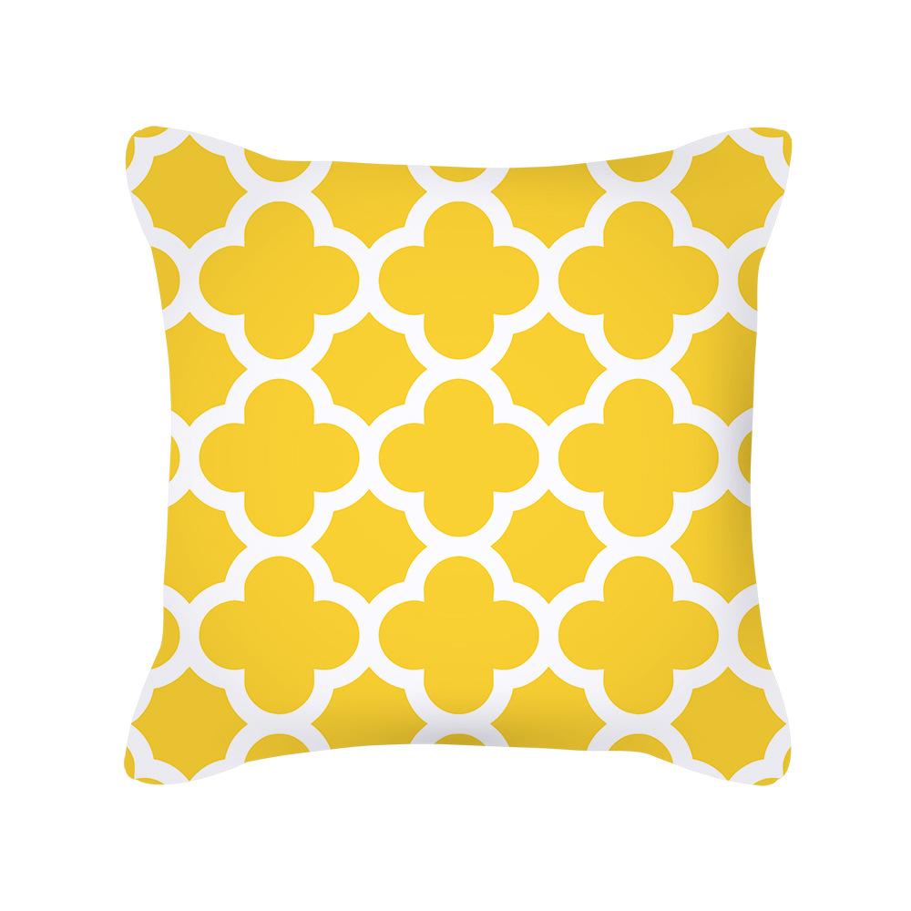 Modern Simple Geometric Pillow Nordic Style Peach Skin Bedside Cushion Cover Waist Pillow Cover New Home