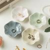 Exquisite Ceramic Jewelry Tray Elegant Lotus Leaf Shaped Necklace Ring Storage Dish Nordic Style Earring Organizer for Woman